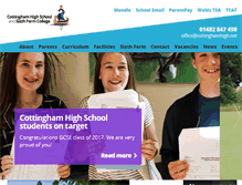 Tablet Screenshot of cottinghamhigh.net